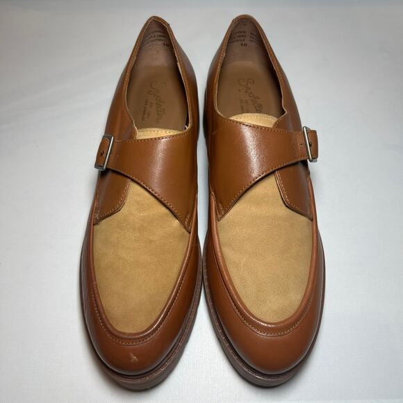Seychelles Tan and Brown Buckle Loafers - Picture 6 of 12